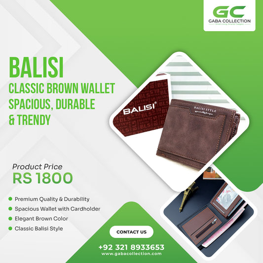 "Balisi Classic Wallet and Cardholder Set in Rich Brown. The set includes a premium leather wallet with multiple card slots, a bill compartment, and an ID section, alongside a matching cardholder. Both items feature a sleek, elegant design suitable for various occasions."