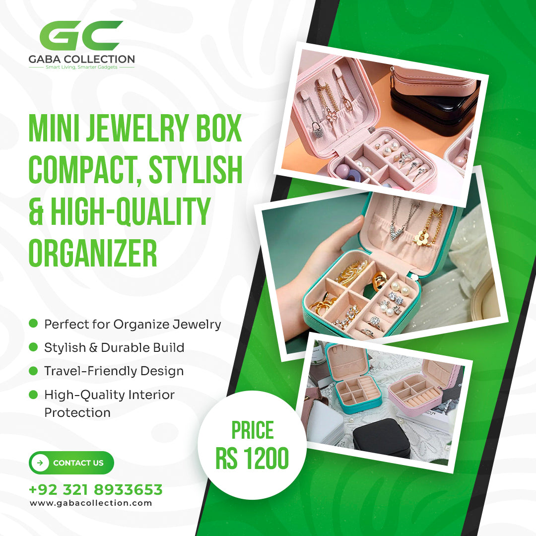 "Elegant Compact Mini Jewelry Box – Premium Travel Organizer for Secure Jewelry Storage | Durable and Stylish Jewelry Case with Soft Interior Protection | Ideal for Rings, Necklaces, Earrings | Portable and Lightweight Jewelry Organizer for Travel or Daily Use"