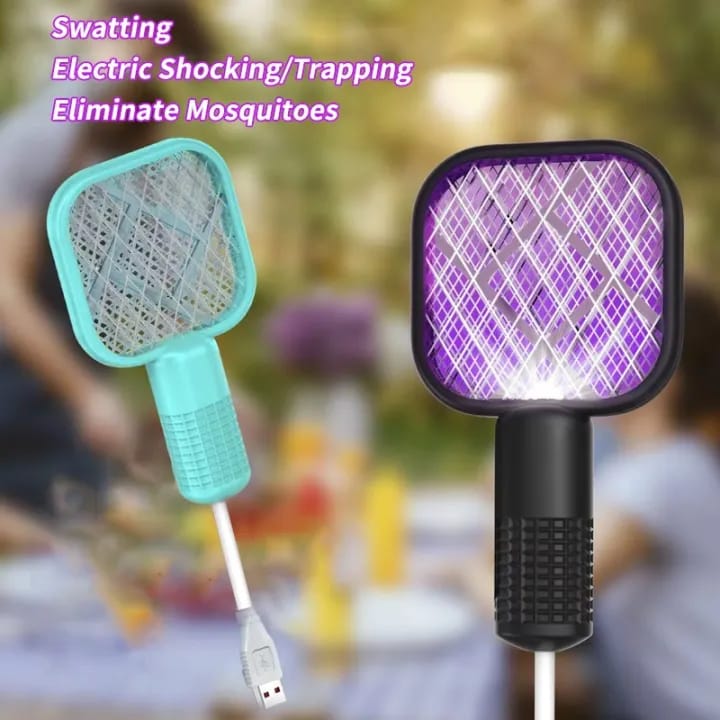 "Portable electric bug zapper designed for fast and effective mosquito and insect elimination."