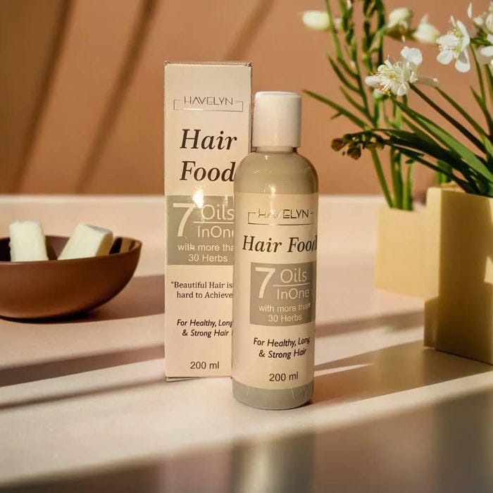 "Hair Food: 7 Oils in One Nourishing & Strengthening Formula for Healthy, Shiny Hair | Ultimate Hair Repair & Moisture Booster – Promotes Hair Strength, Shine, and Deep Hydration with Argan, Coconut, Jojoba, Olive, Castor, Almond, and Grapeseed Oils"