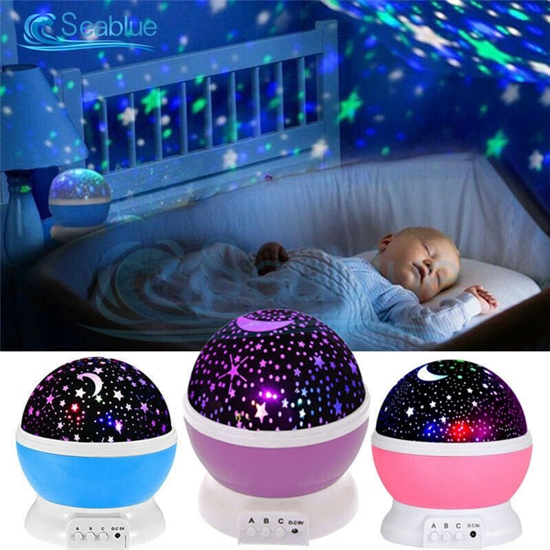 "Enchanting Starry Sky LED Projector Lamp - USB-Powered Rotating Night Light for Relaxation & Ambiance | Create a mesmerizing night sky effect with this versatile projector lamp, perfect for home decor and ambiance."
