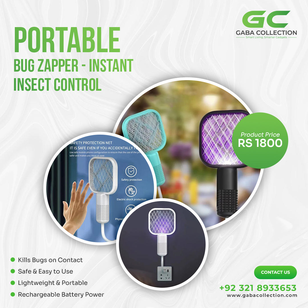 "Portable electric bug zapper designed for fast and effective mosquito and insect elimination."