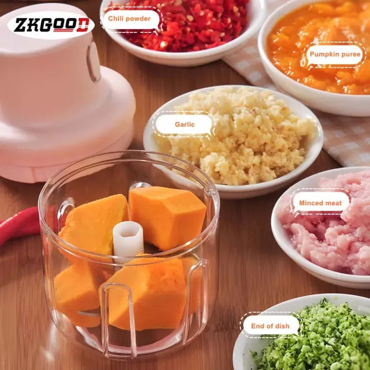 "Portable USB Electric Garlic Crusher – Wireless Mini Food Chopper for Fast Chopping and Mixing | Compact Design Ideal for Home Cooks and Travelers"