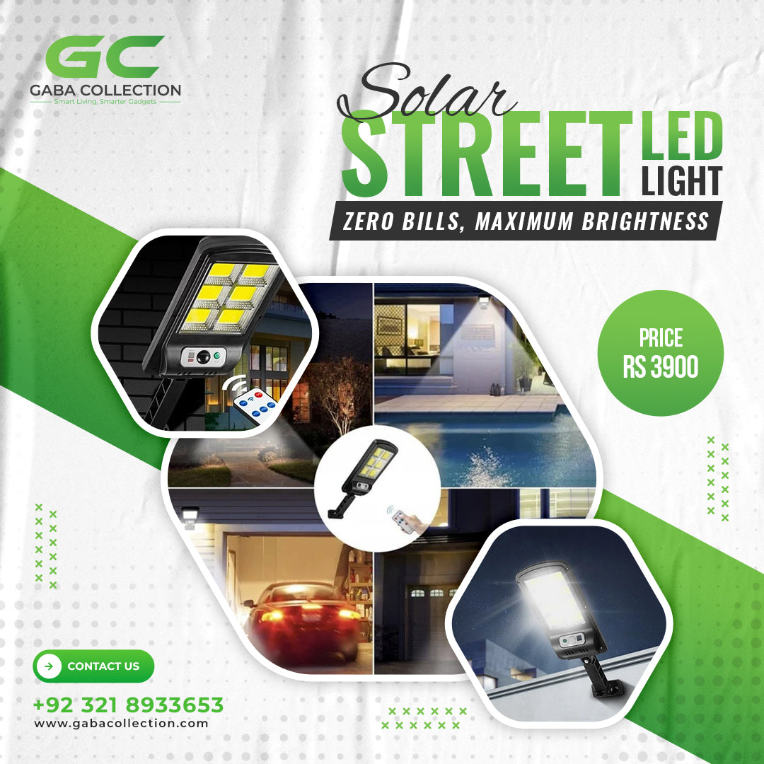 "Solar street LED light offering eco-friendly illumination with no electricity costs and superior brightness."