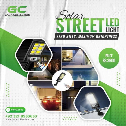 "Solar street LED light offering eco-friendly illumination with no electricity costs and superior brightness."