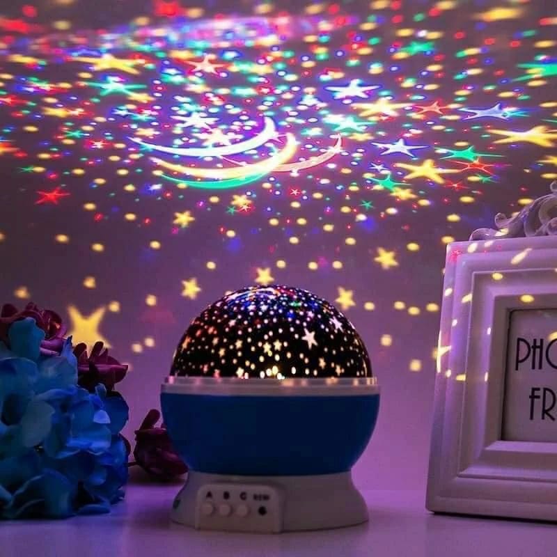 "Enchanting Starry Sky LED Projector Lamp - USB-Powered Rotating Night Light for Relaxation & Ambiance | Create a mesmerizing night sky effect with this versatile projector lamp, perfect for home decor and ambiance."