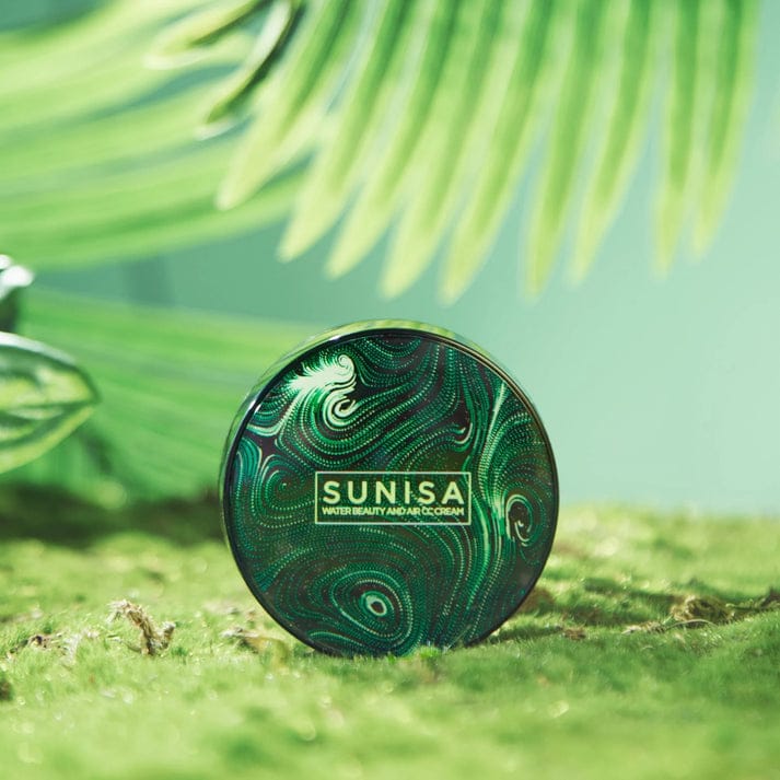 "Sunisa Water Beauty Foundation – Air Cushion CC Cream with Hydrating Formula and Flawless Finish, Lightweight Coverage for All Skin Types, Long-Lasting Wear, Compact and Portable for On-the-Go Use"