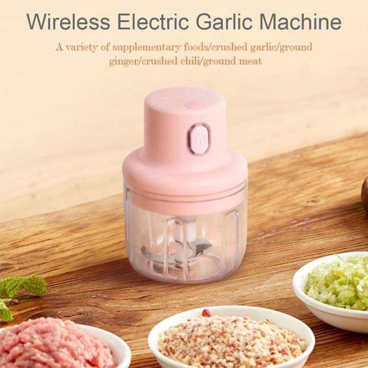 "USB Electric Garlic Crusher – Effortless Wireless Mini Chopper & Mixer | Perfect Kitchen Tool for Quick Food Prep and Easy Cleaning"